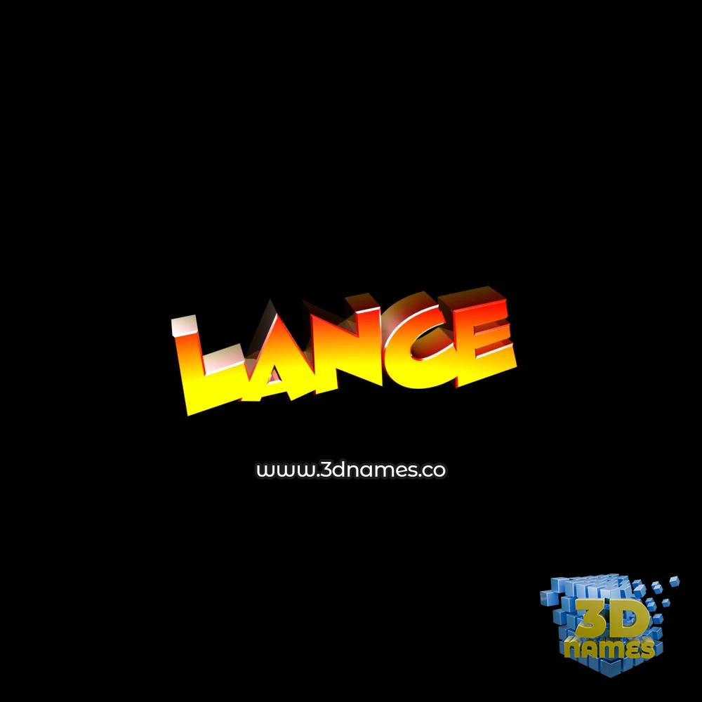 lance in Black Background style - 3D name wallpaper