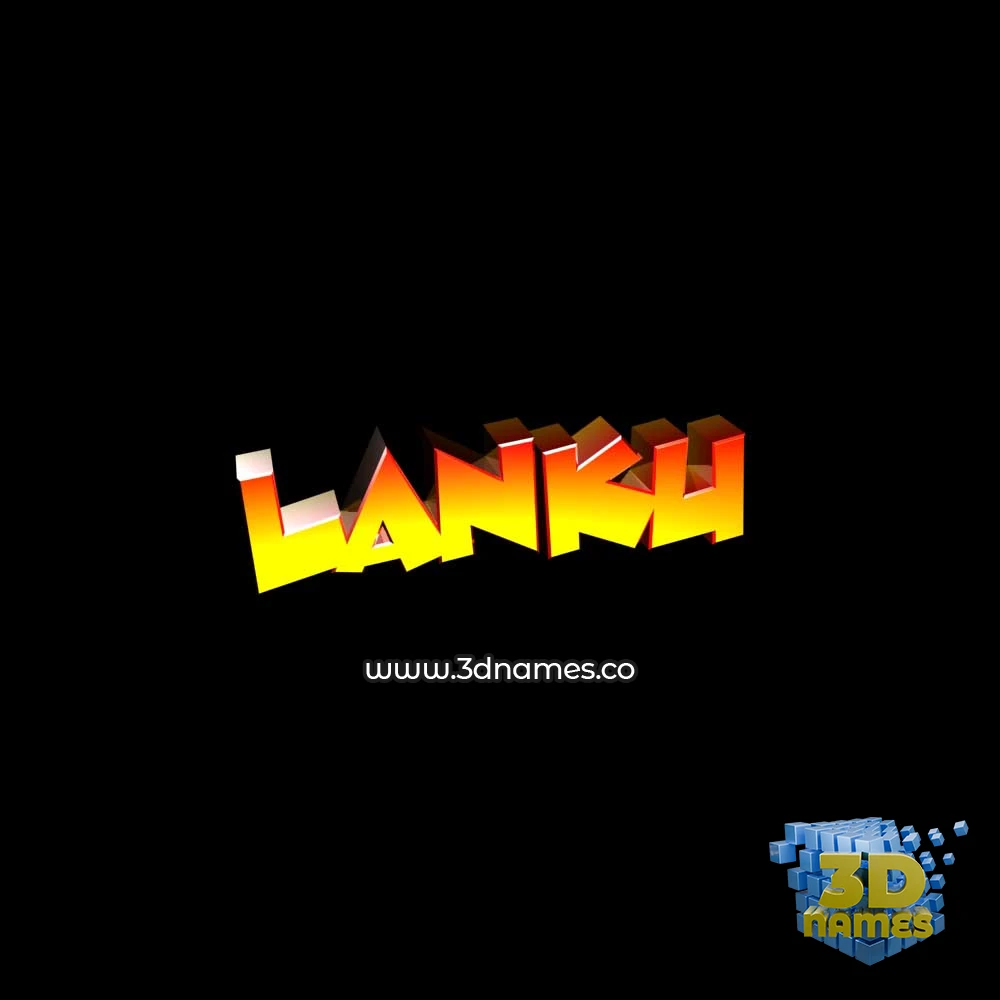 lanku in Black Background style - 3D name wallpaper