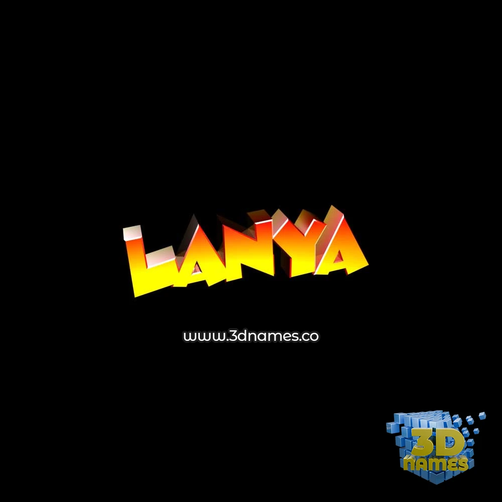 lanya in Black Background style - 3D name wallpaper