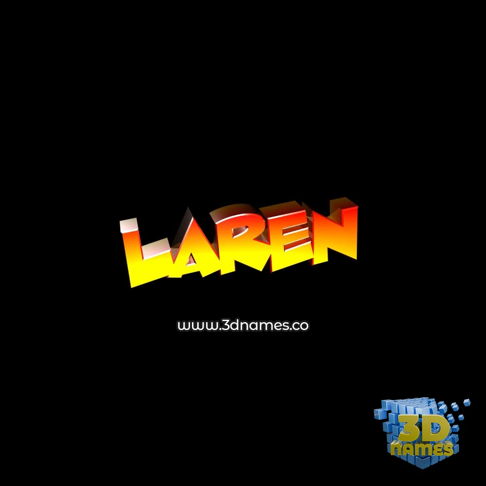 laren in Black Background style - 3D name wallpaper