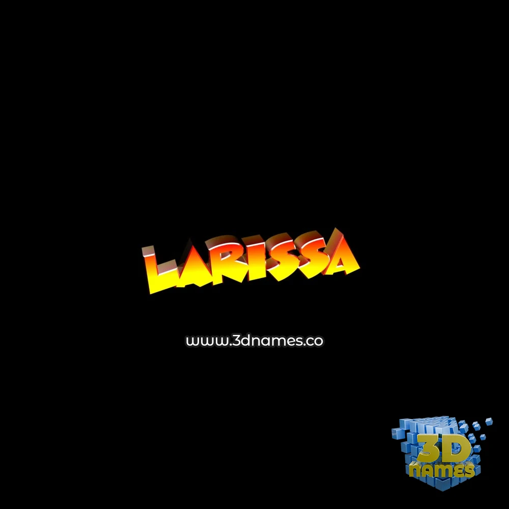 larissa in Black Background style - 3D name wallpaper