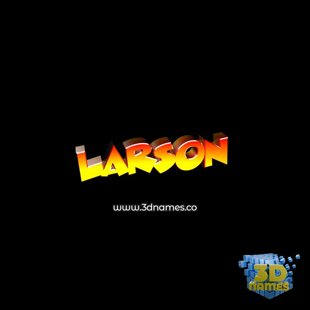 larson in Black Background style - 3D name wallpaper
