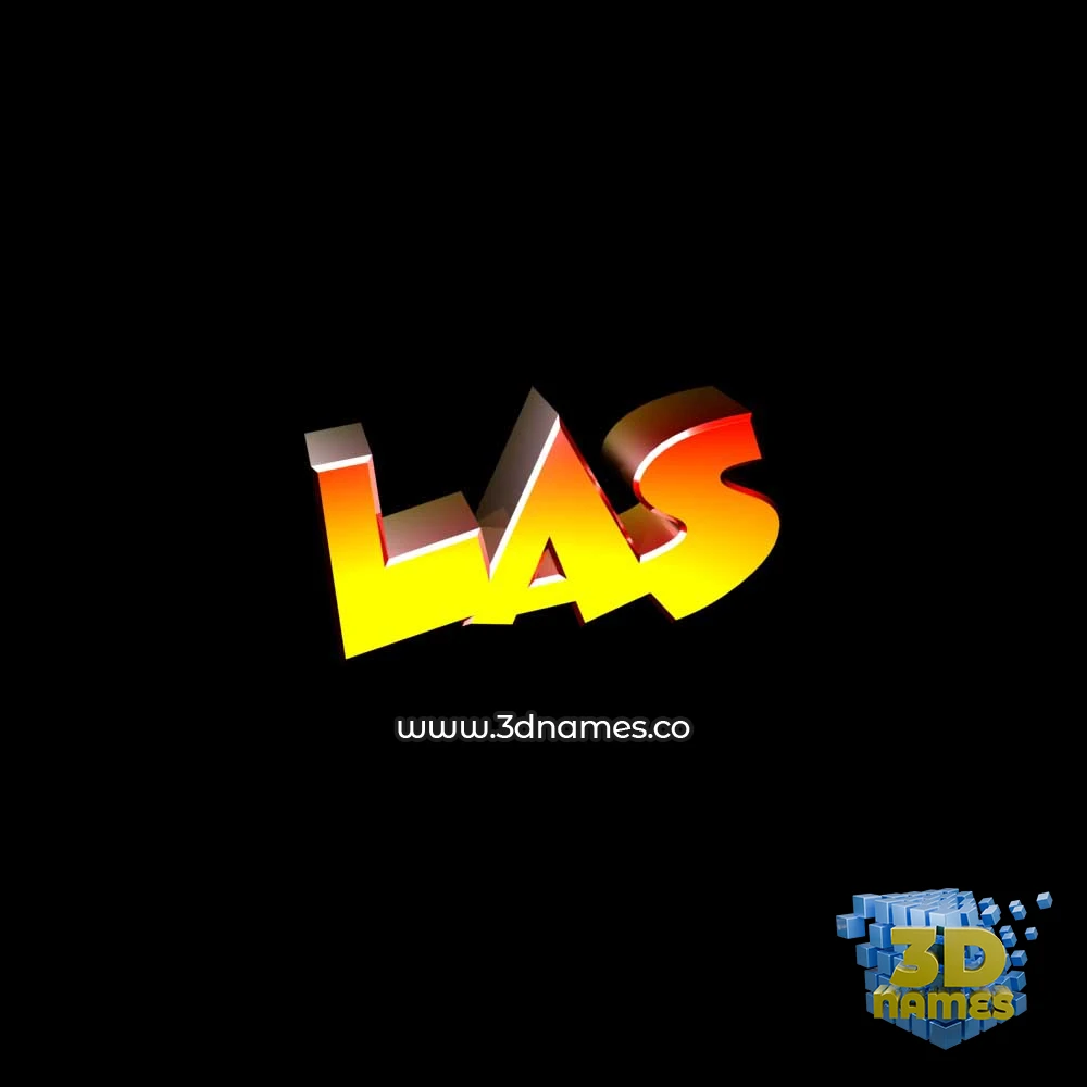 las in Black Background style - 3D name wallpaper