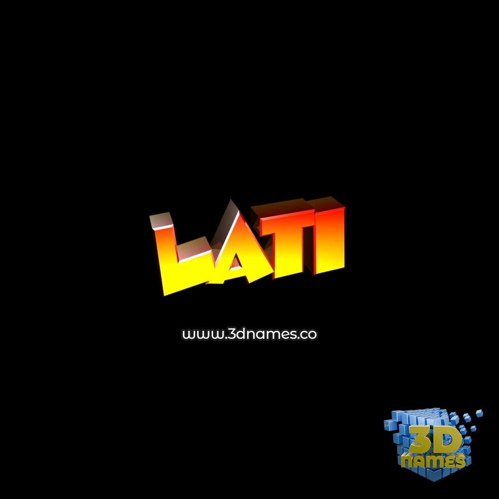 lati in Black Background style - 3D name wallpaper