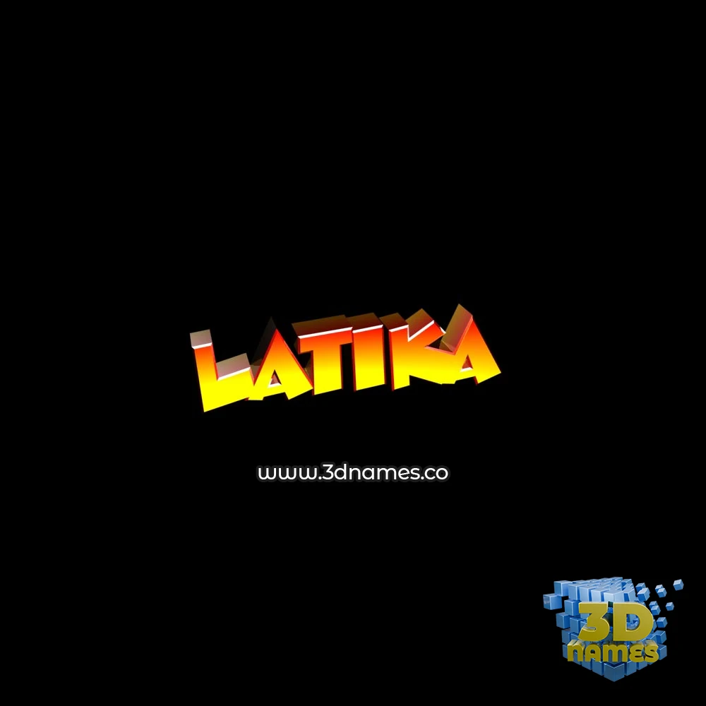 latika in Black Background style - 3D name wallpaper