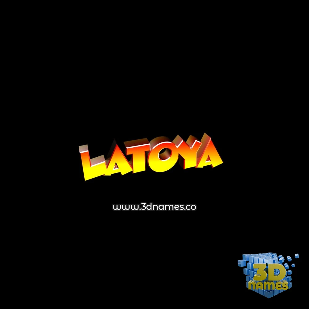 latoya in Black Background style - 3D name wallpaper