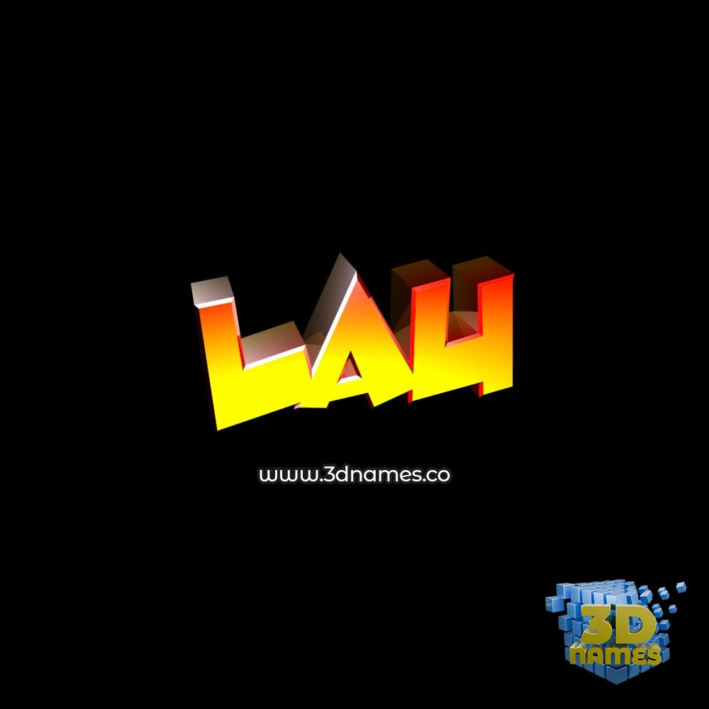 lau in Black Background style - 3D name wallpaper