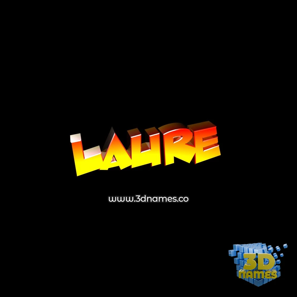 laure in Black Background style - 3D name wallpaper