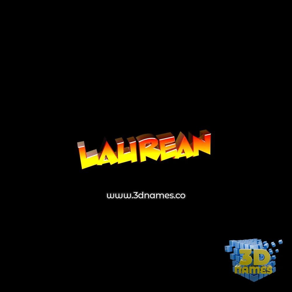 laurean in Black Background style - 3D name wallpaper
