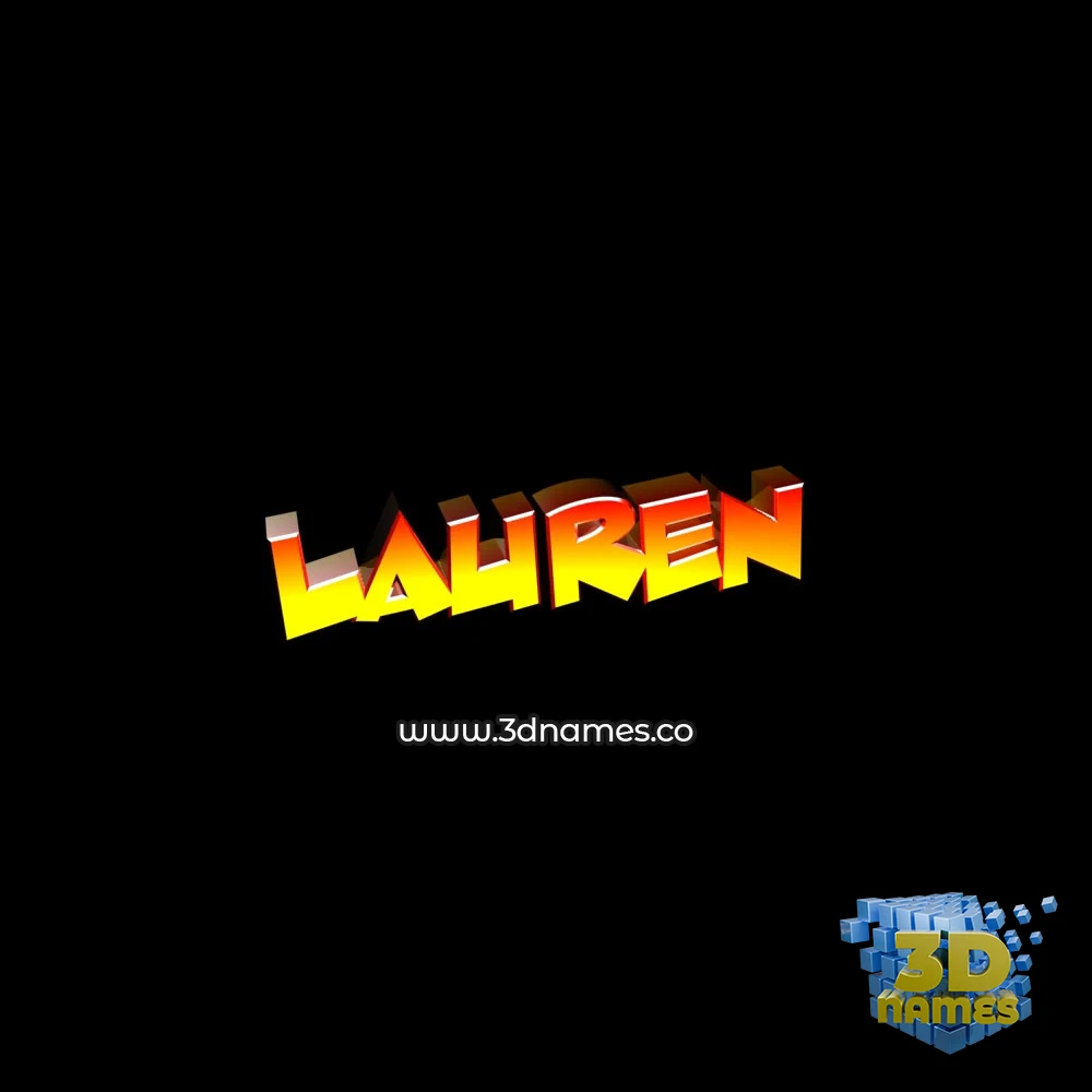 lauren in Black Background style - 3D name wallpaper