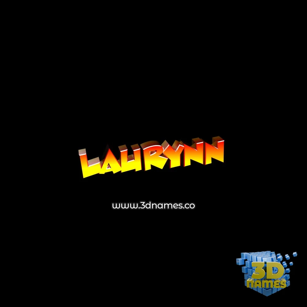 laurynn in Black Background style - 3D name wallpaper