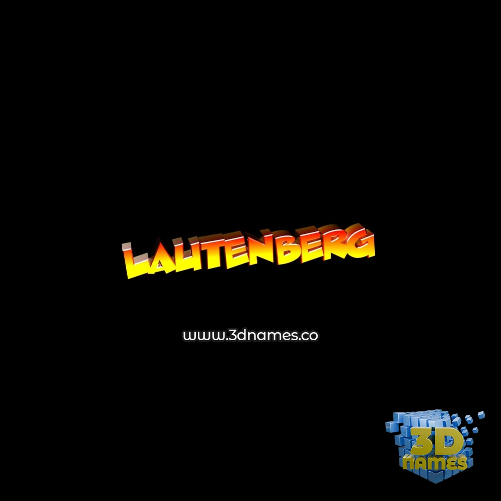 lautenberg in Black Background style - 3D name wallpaper