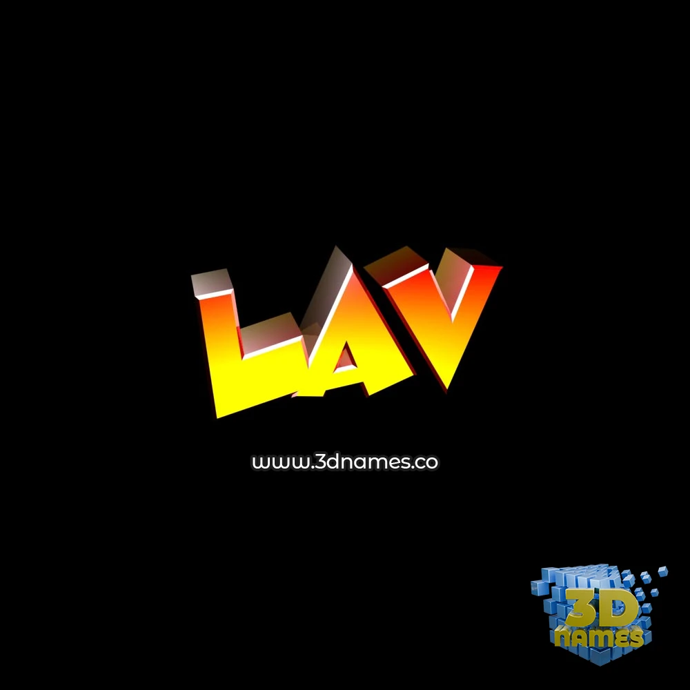 lav in Black Background style - 3D name wallpaper