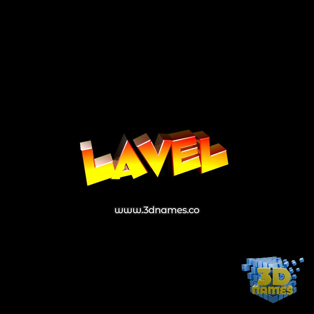 lavel in Black Background style - 3D name wallpaper