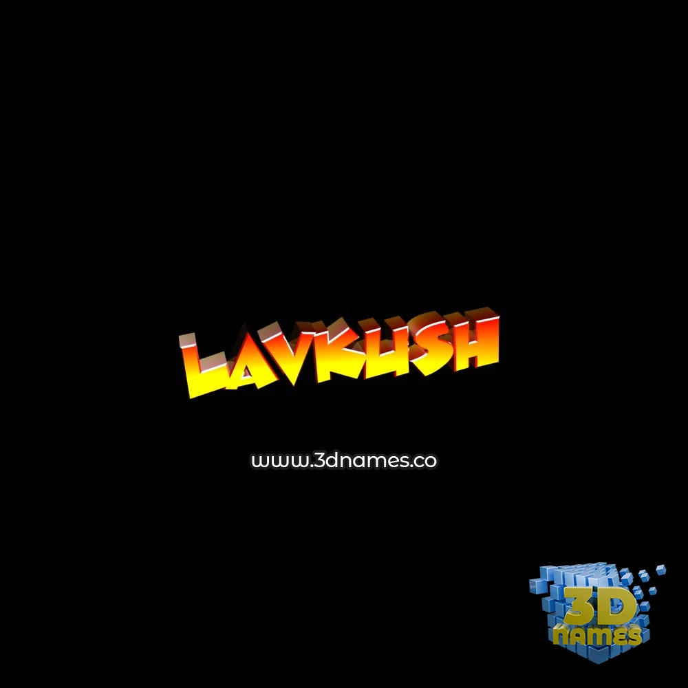 lavkush in Black Background style - 3D name wallpaper