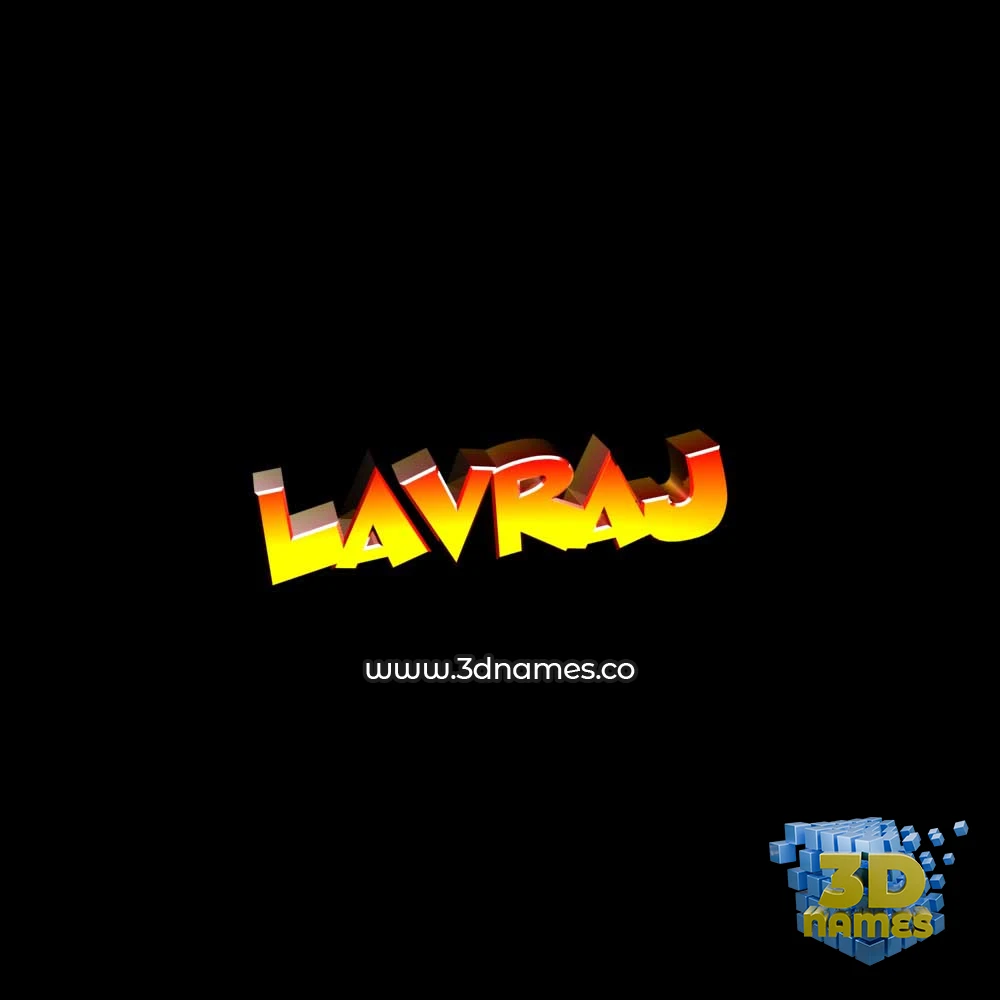 lavraj in Black Background style - 3D name wallpaper