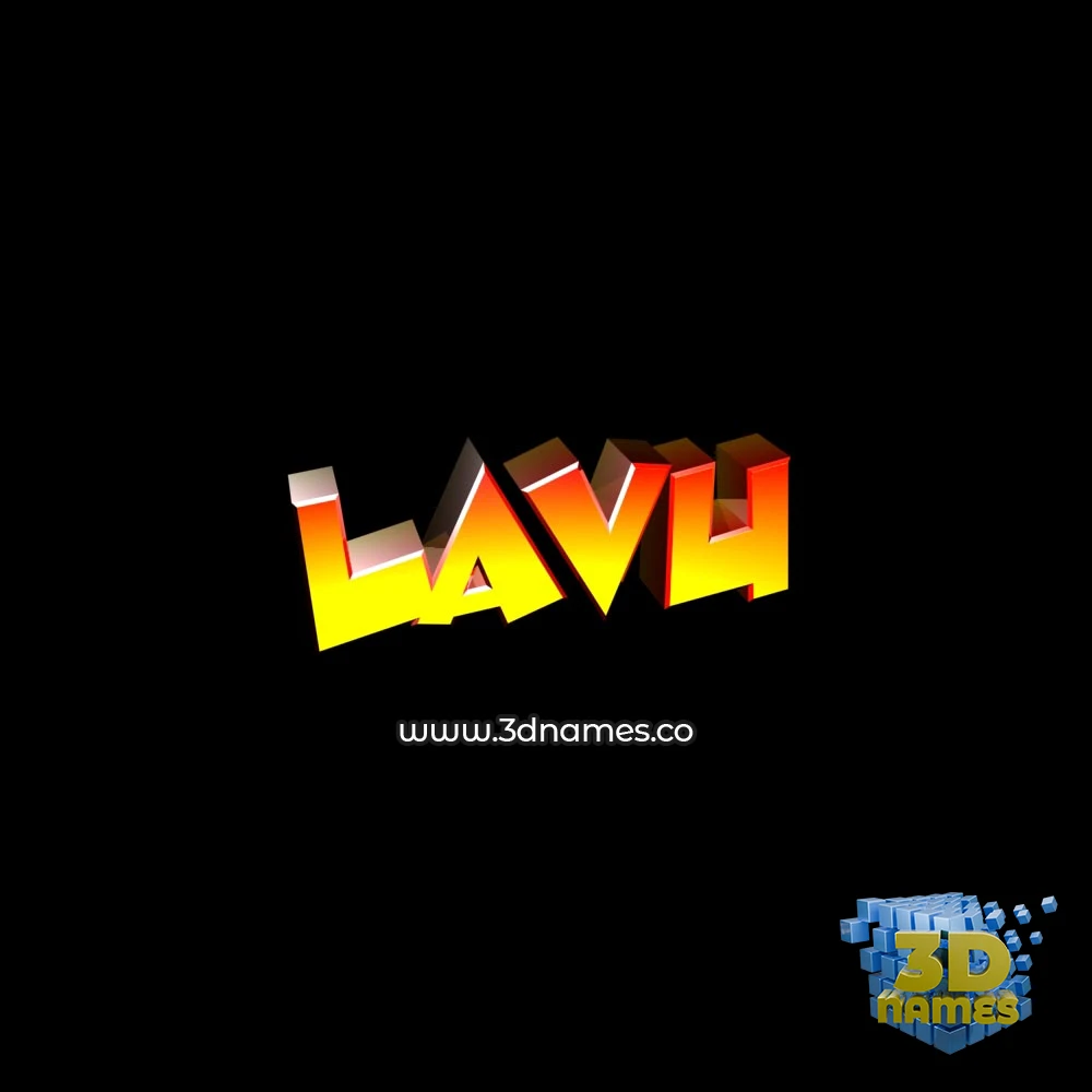 lavu in Black Background style - 3D name wallpaper