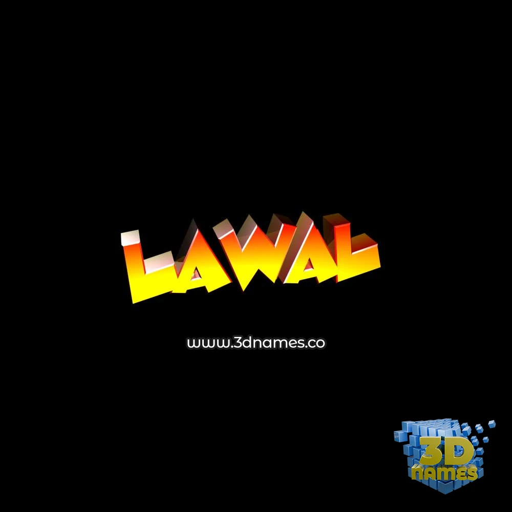 lawal in Black Background style - 3D name wallpaper