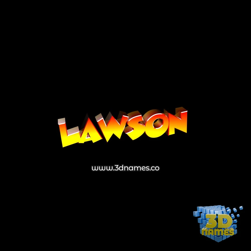 lawson in Black Background style - 3D name wallpaper