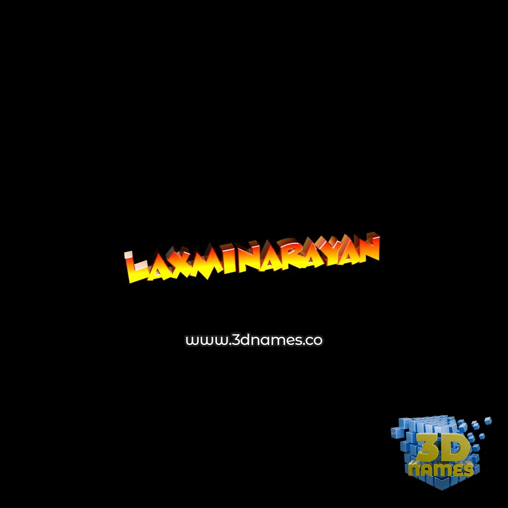 laxminarayan in Black Background style - 3D name wallpaper