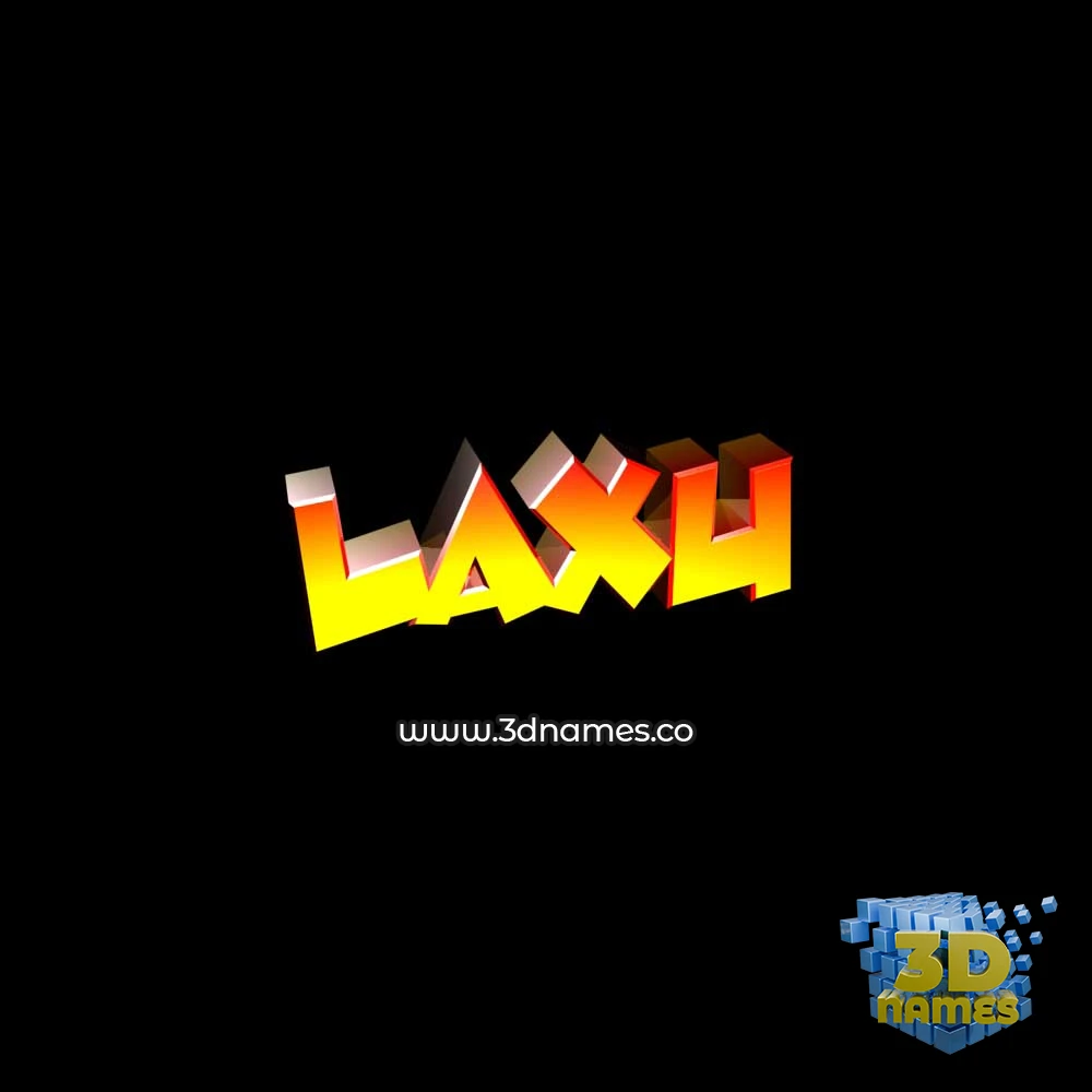 laxu in Black Background style - 3D name wallpaper