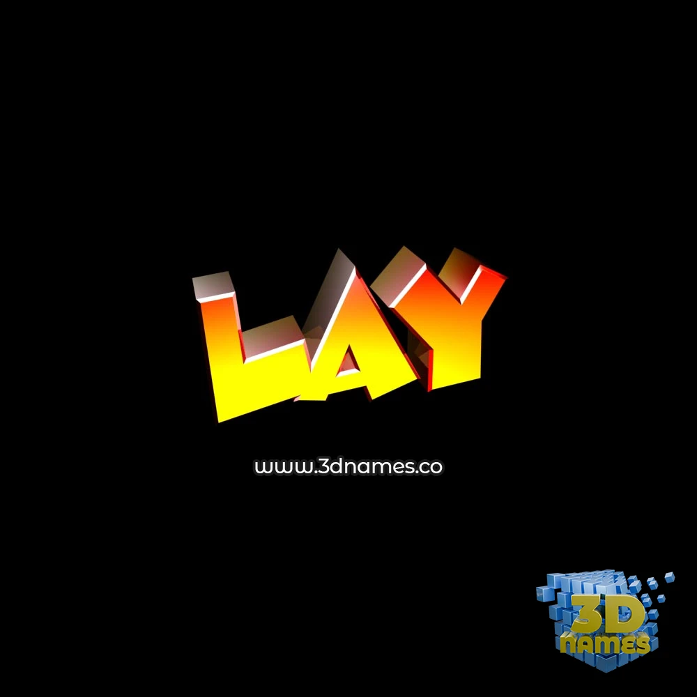 lay in Black Background style - 3D name wallpaper