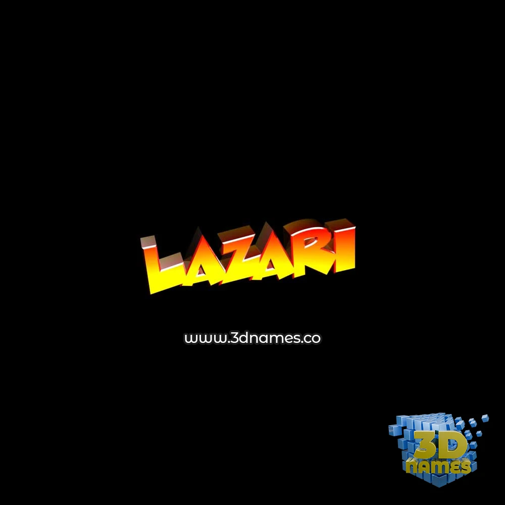 lazari in Black Background style - 3D name wallpaper