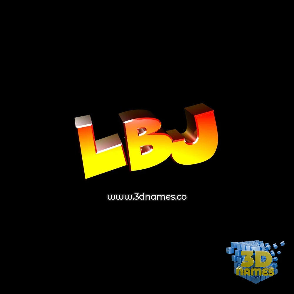 lbj in Black Background style - 3D name wallpaper