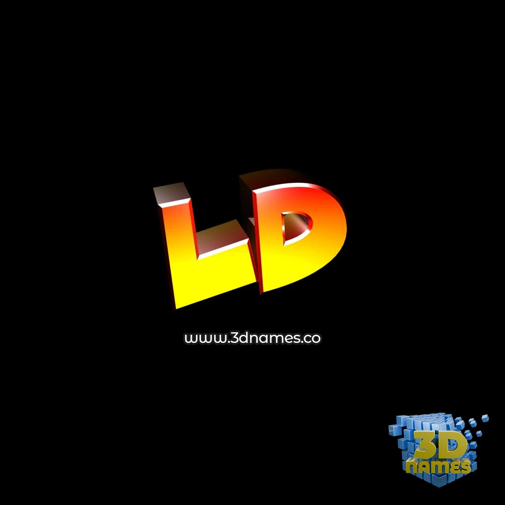 ld in Black Background style - 3D name wallpaper