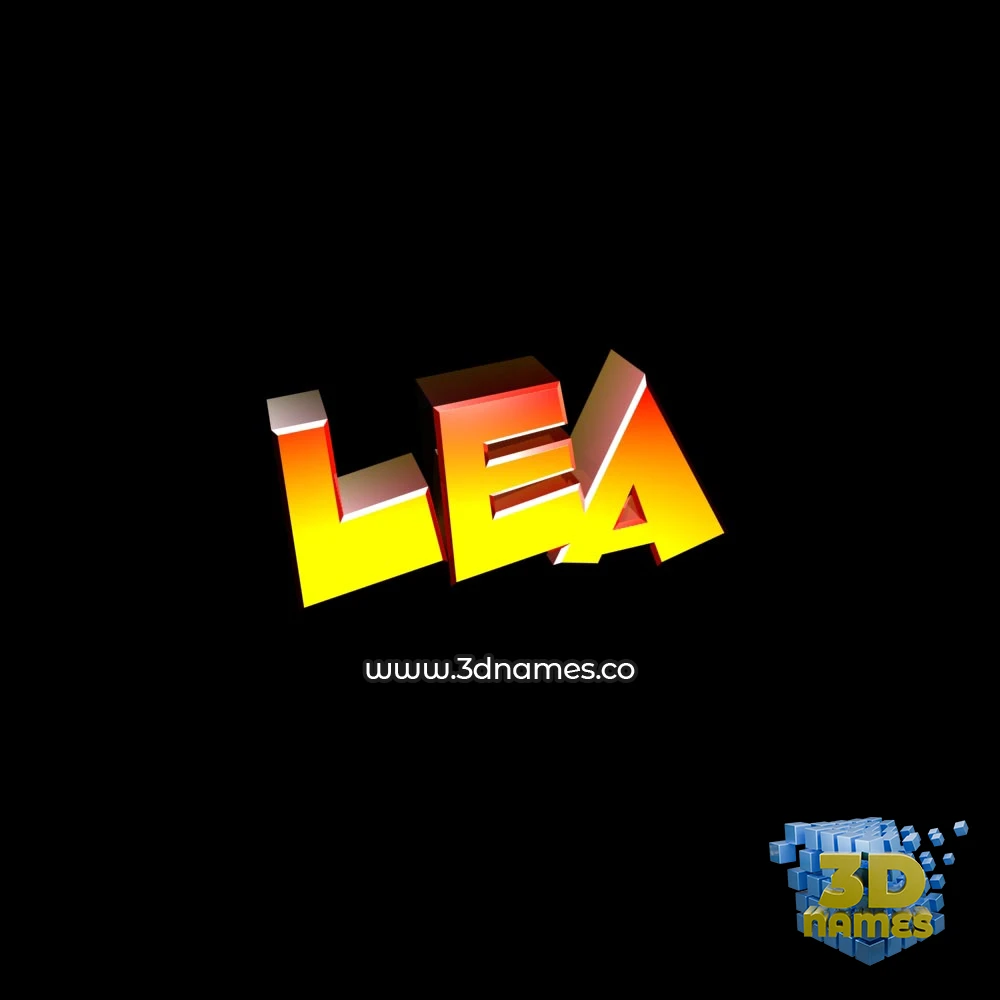 lea in Black Background style - 3D name wallpaper
