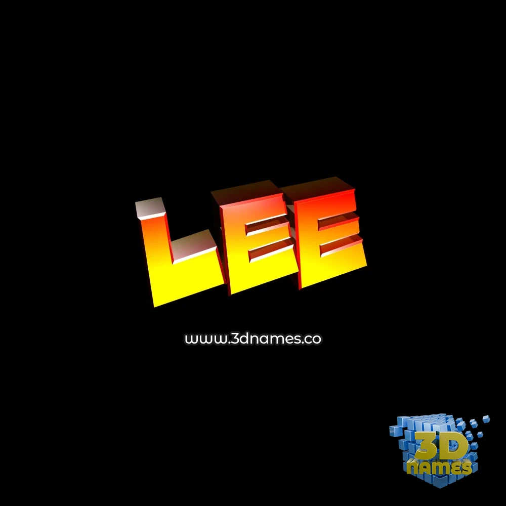 lee in Black Background style - 3D name wallpaper