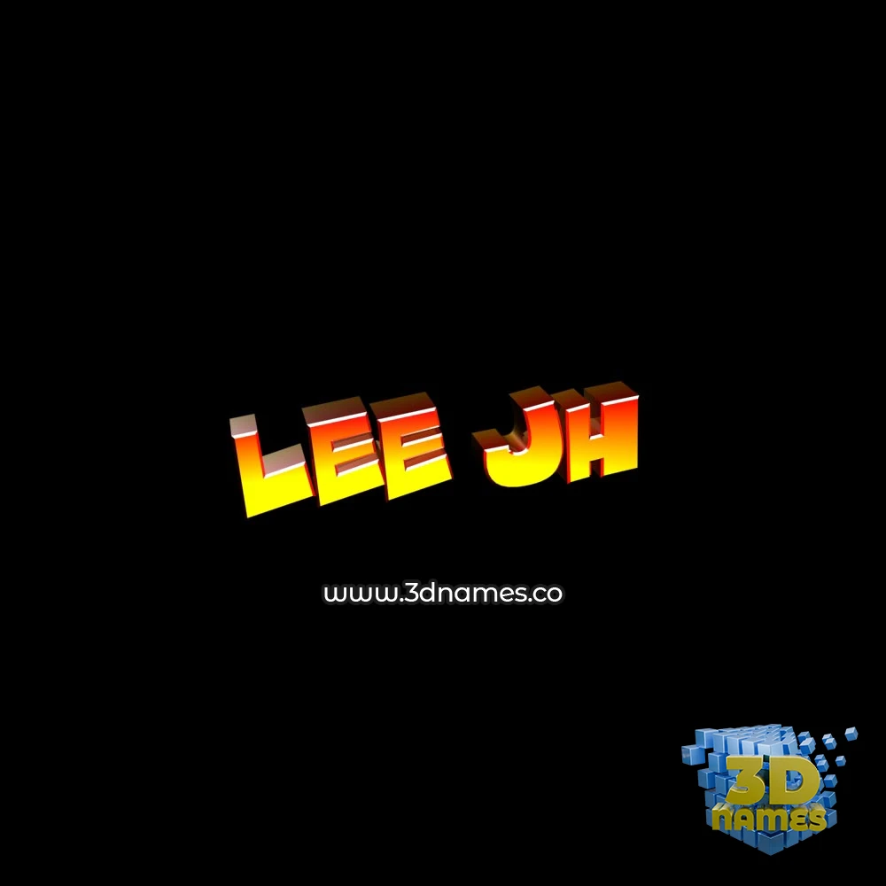 lee jh in Black Background style - 3D name wallpaper