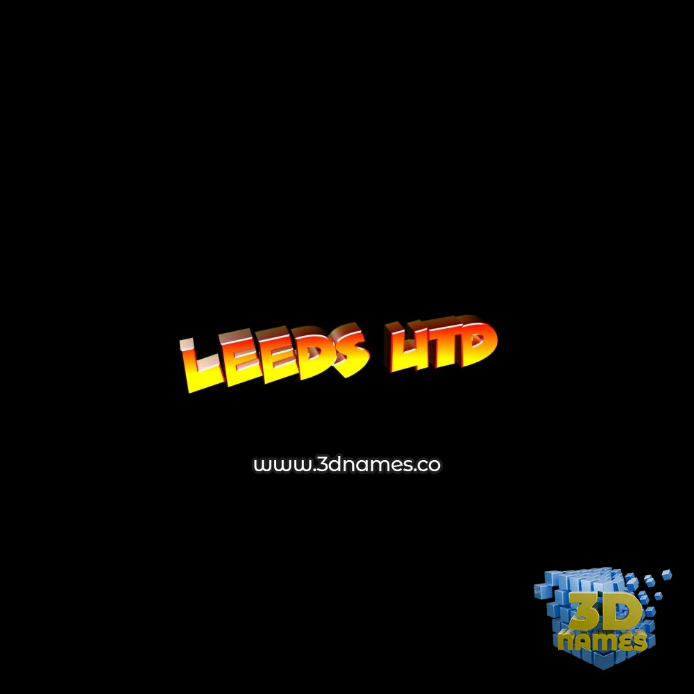leeds utd in Black Background style - 3D name wallpaper