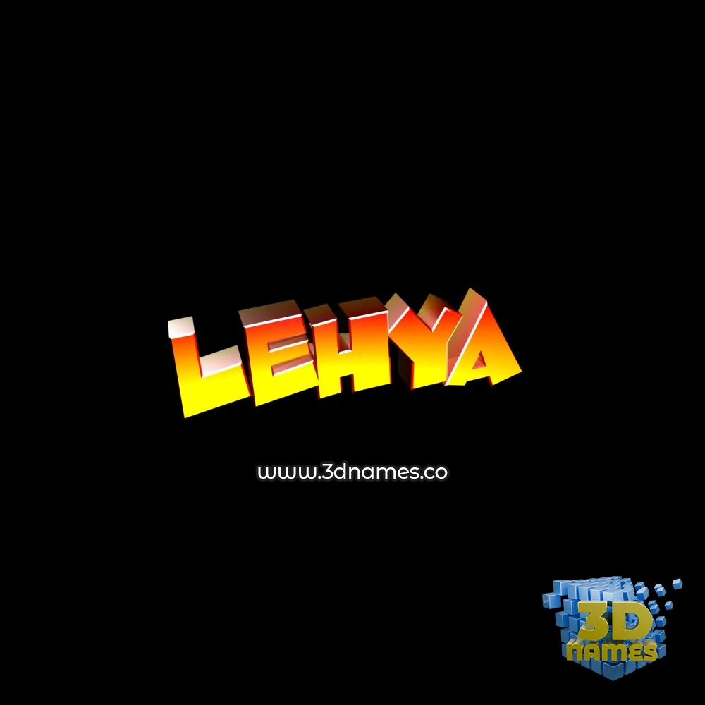 lehya in Black Background style - 3D name wallpaper