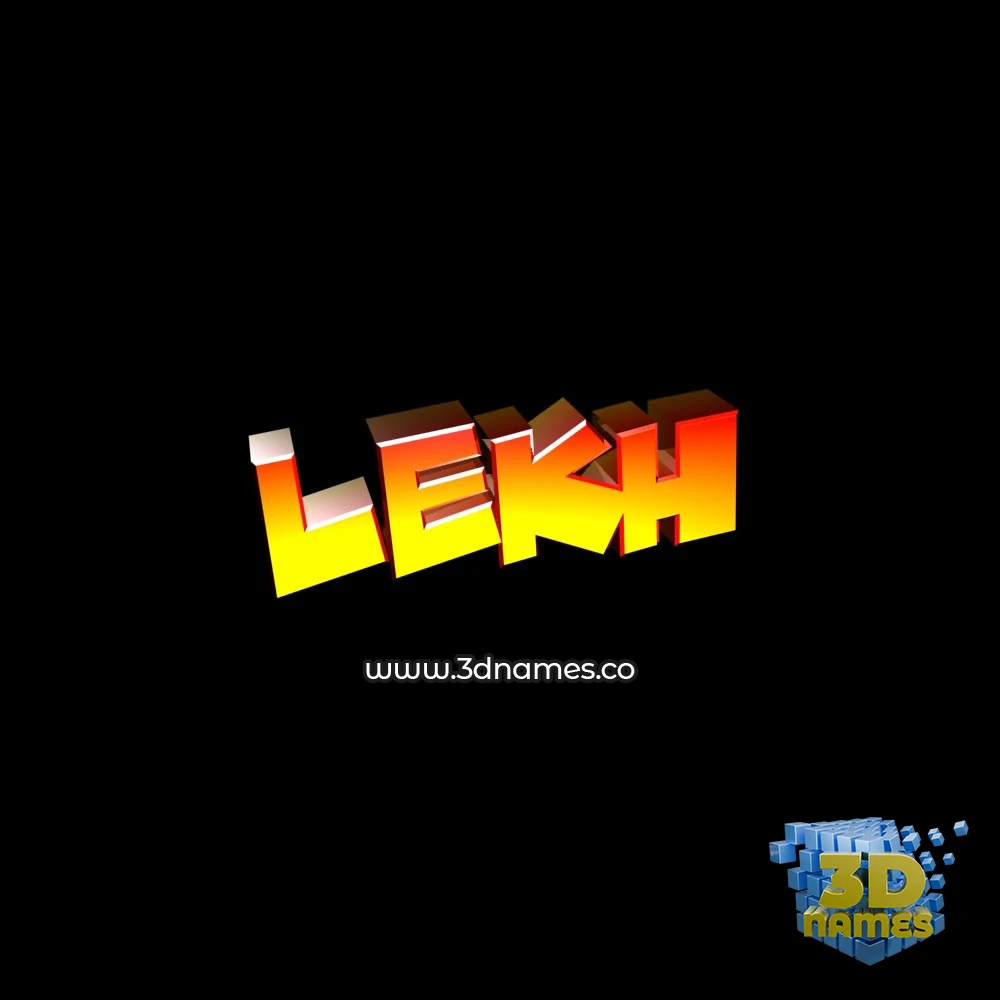 lekh in Black Background style - 3D name wallpaper