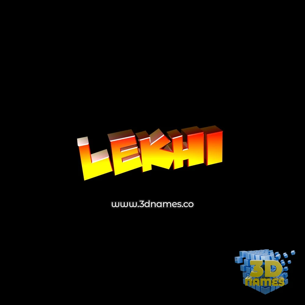 lekhi in Black Background style - 3D name wallpaper
