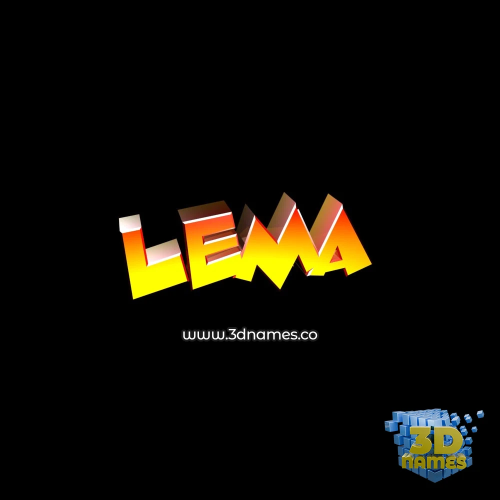 lema in Black Background style - 3D name wallpaper