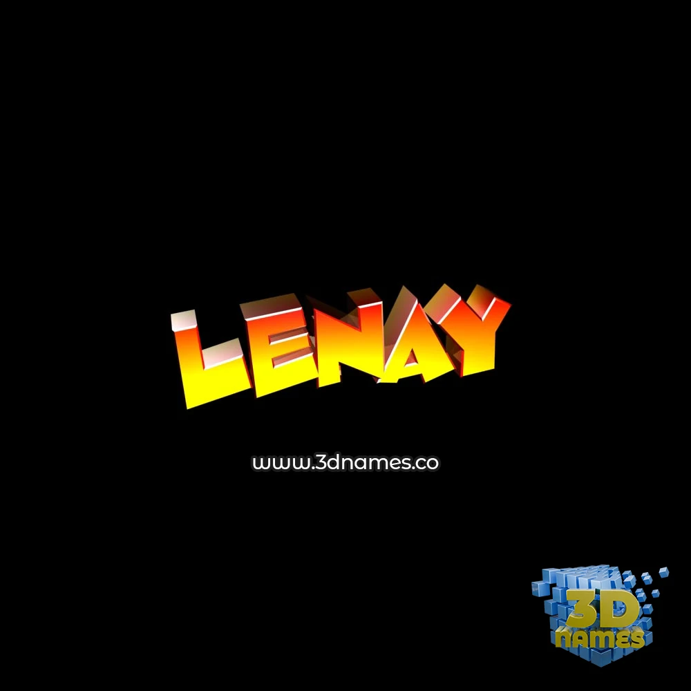 lenay in Black Background style - 3D name wallpaper