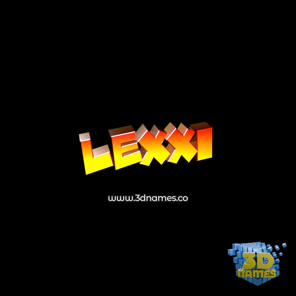 lexxi in Black Background style - 3D name wallpaper