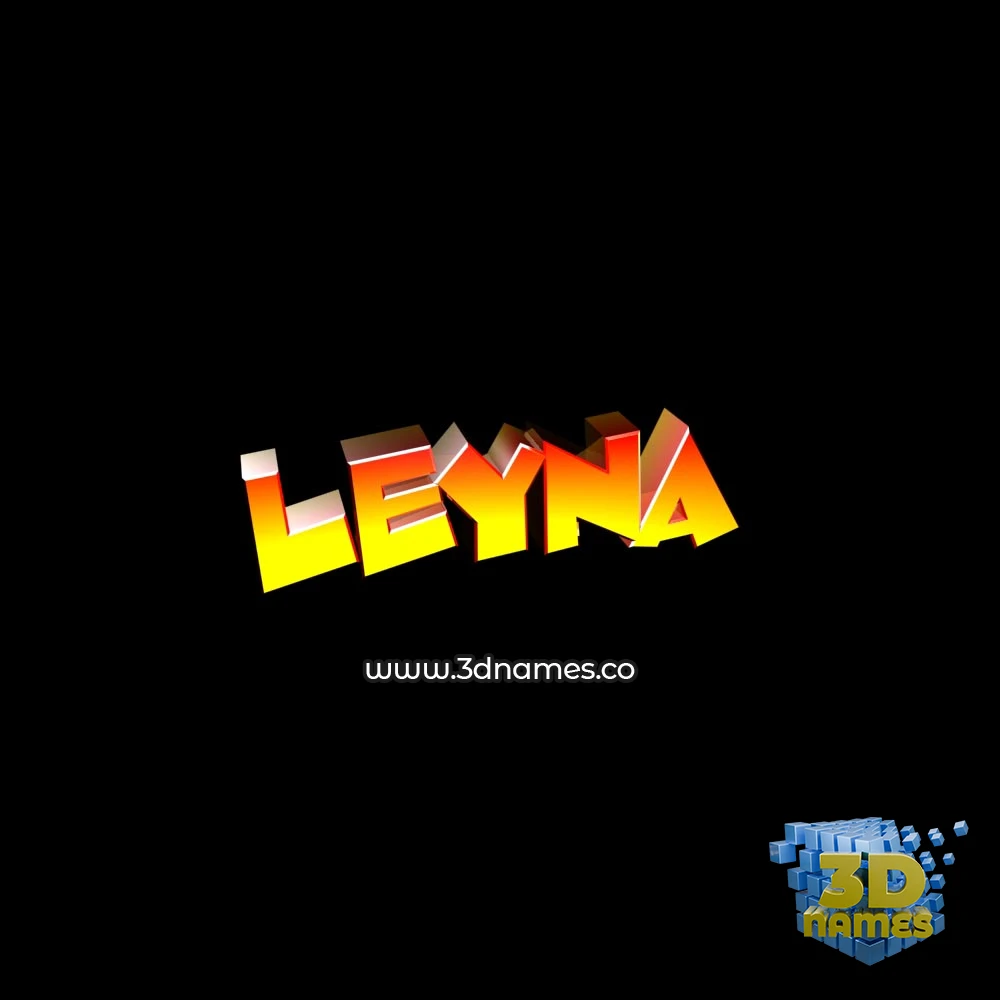 leyna in Black Background style - 3D name wallpaper