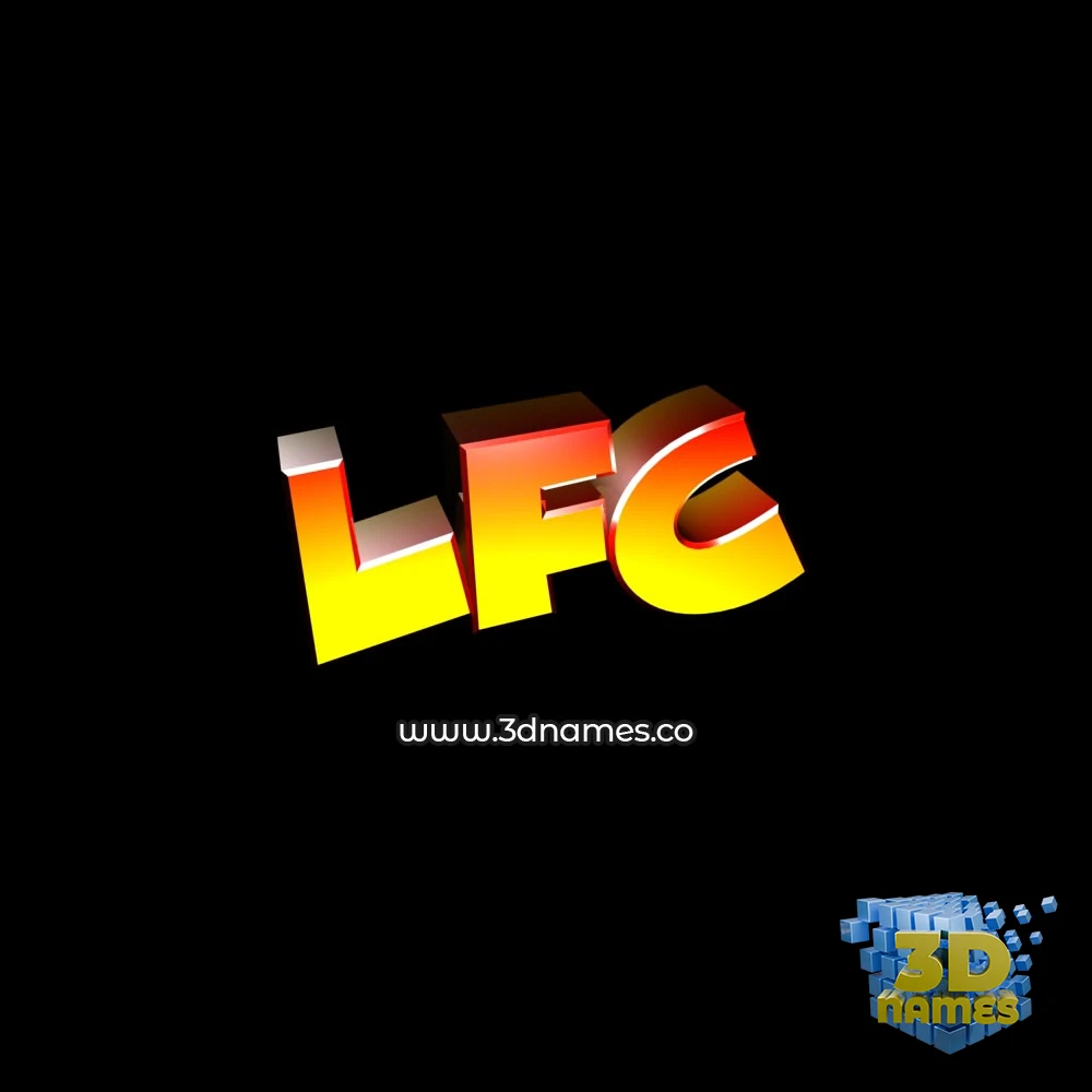 lfc in Black Background style - 3D name wallpaper