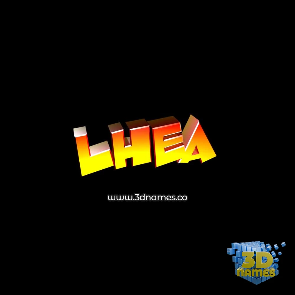 lhea in Black Background style - 3D name wallpaper