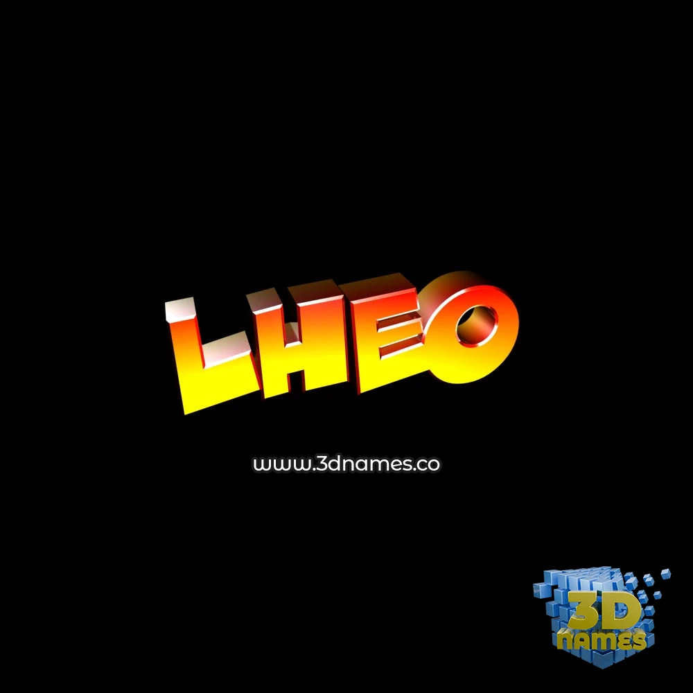 lheo in Black Background style - 3D name wallpaper