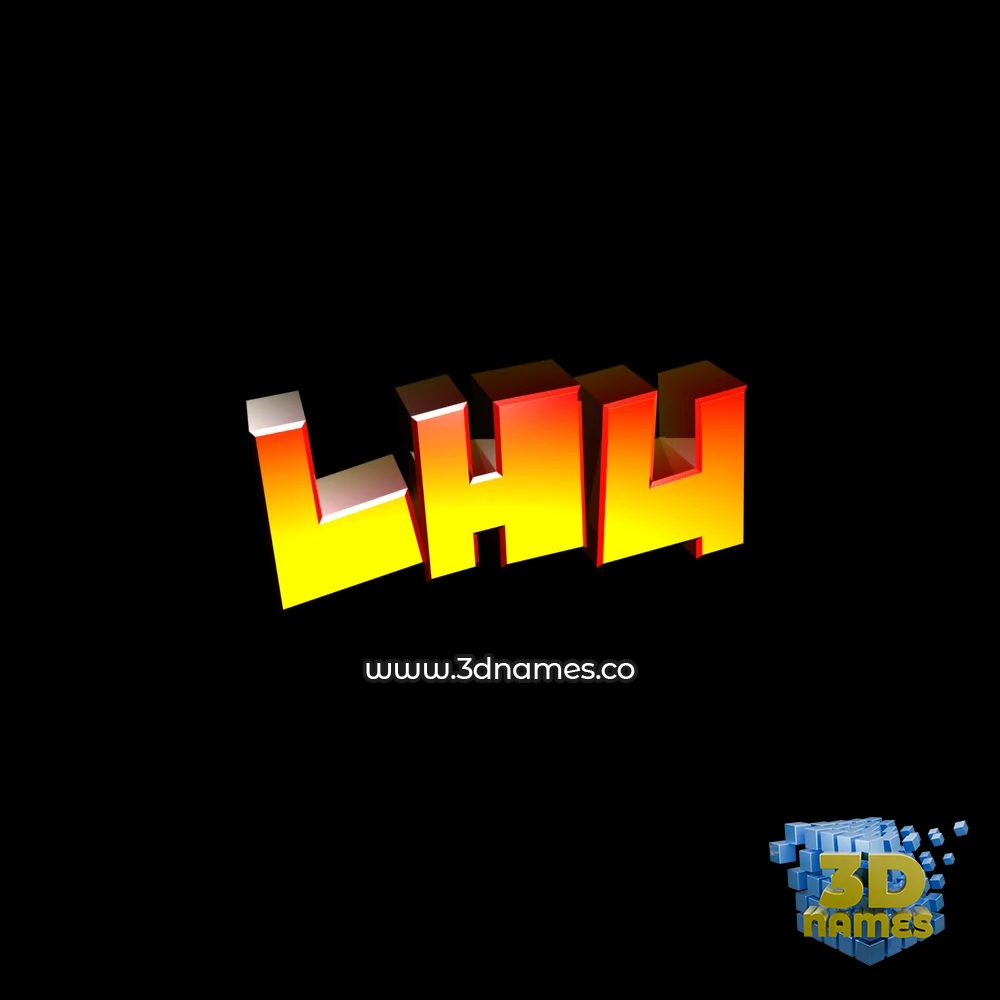 lhu in Black Background style - 3D name wallpaper