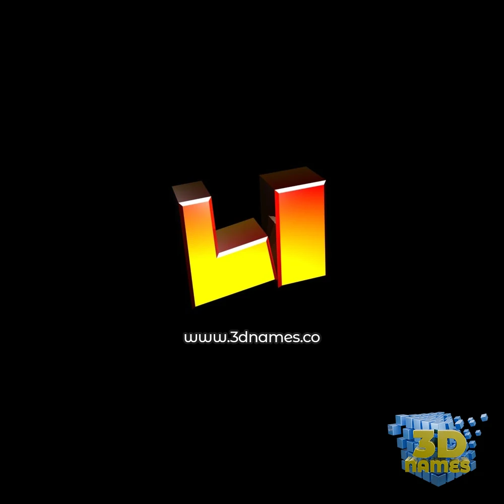 li in Black Background style - 3D name wallpaper