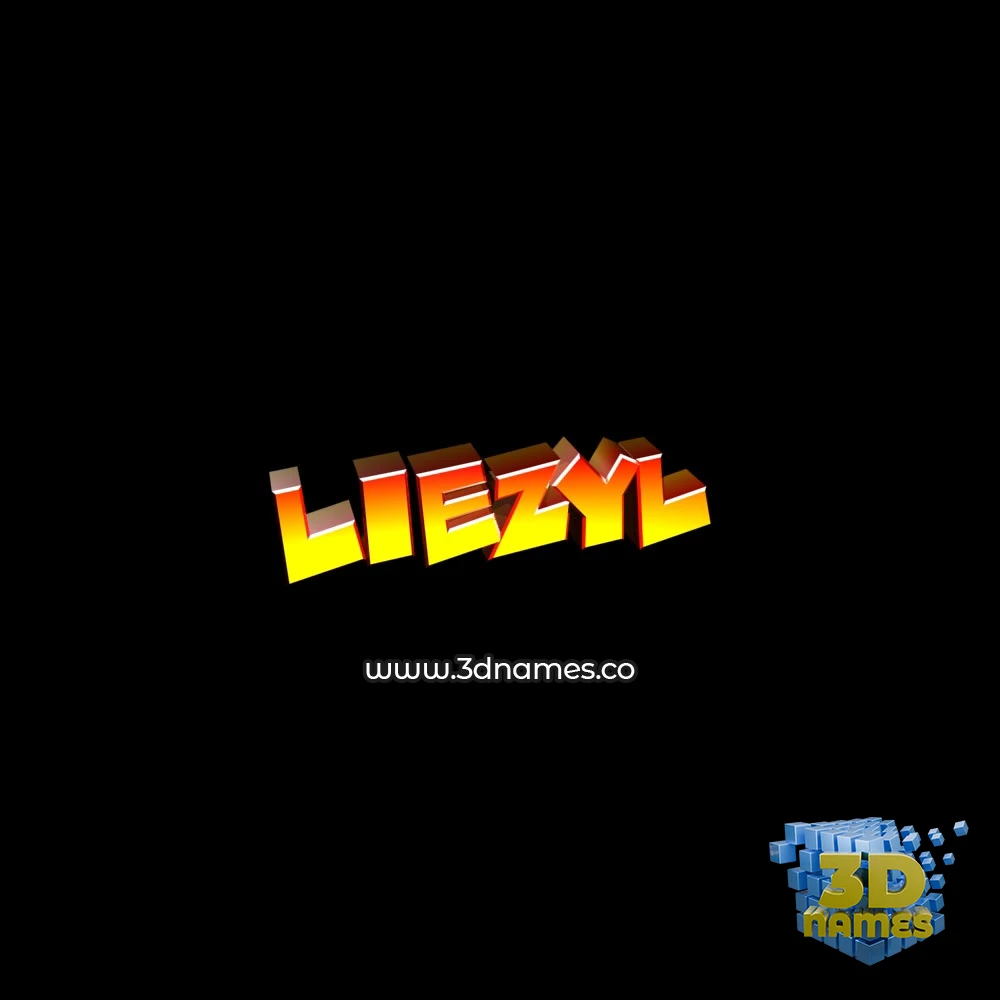 liezyl in Black Background style - 3D name wallpaper