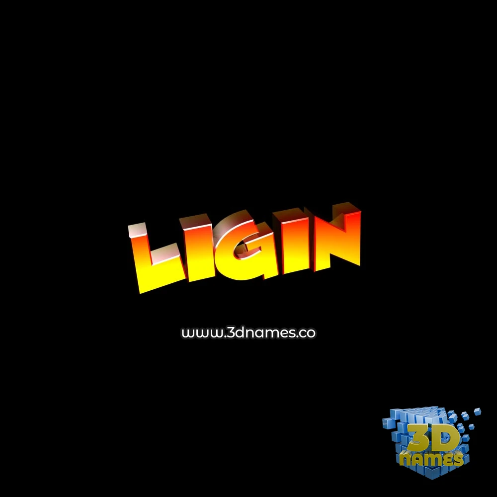 ligin in Black Background style - 3D name wallpaper