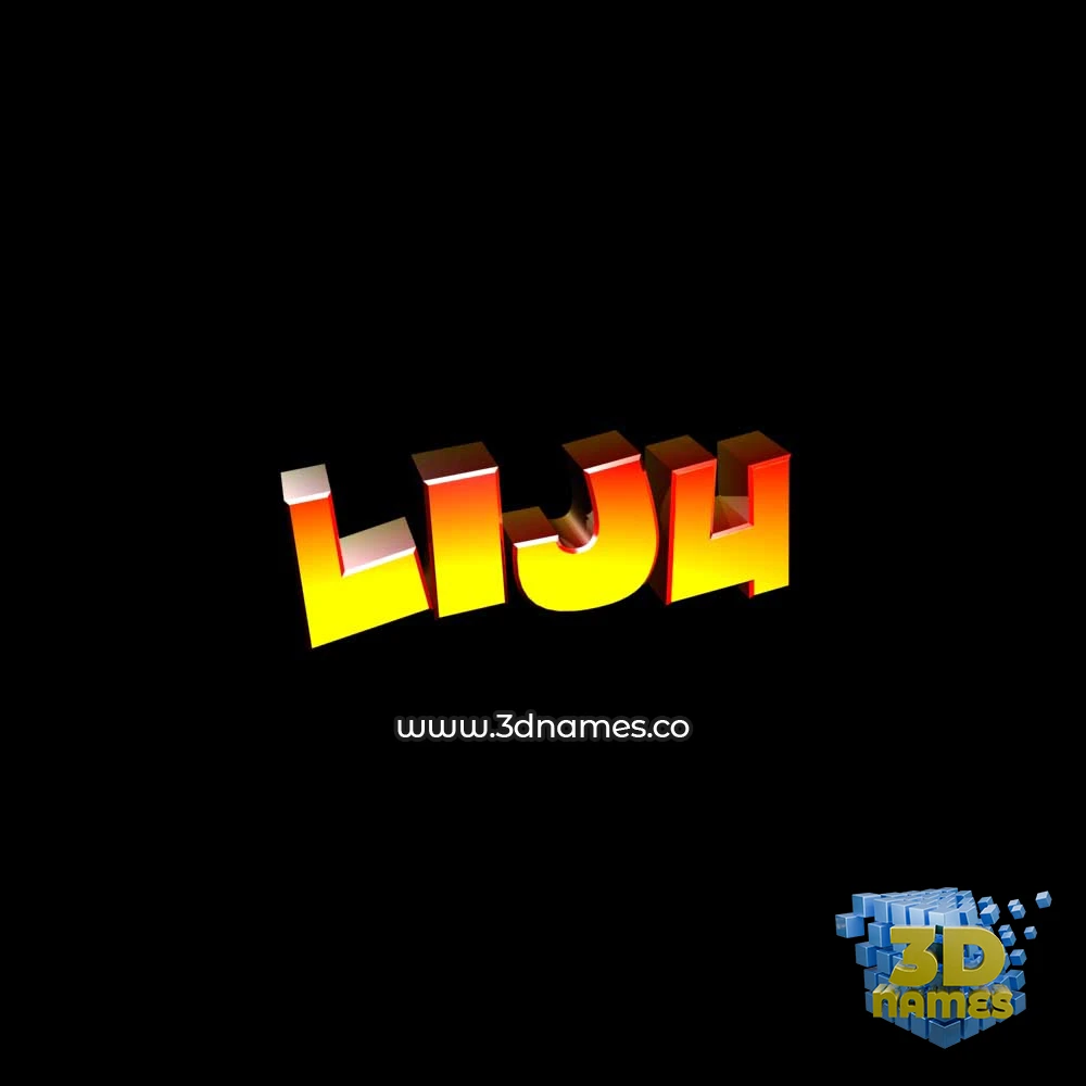 liju in Black Background style - 3D name wallpaper
