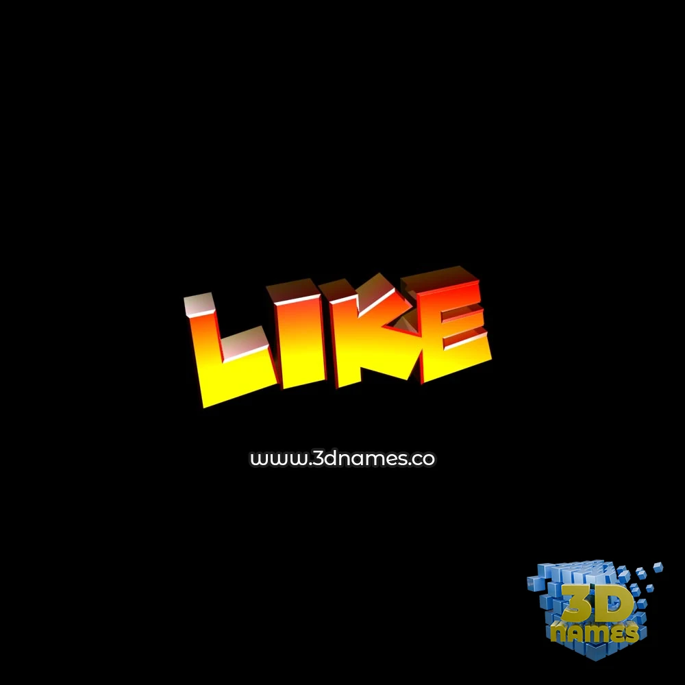 like in Black Background style - 3D name wallpaper