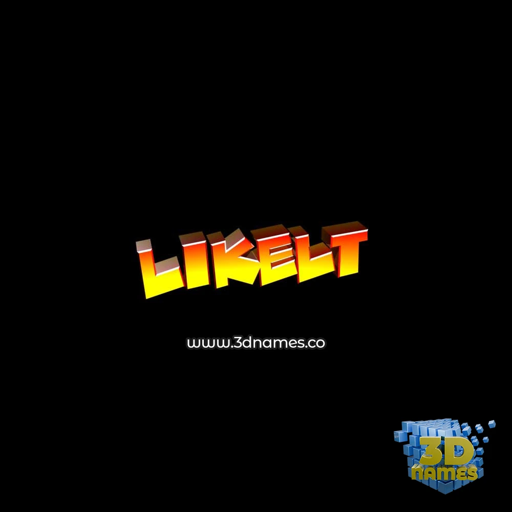 likelt in Black Background style - 3D name wallpaper